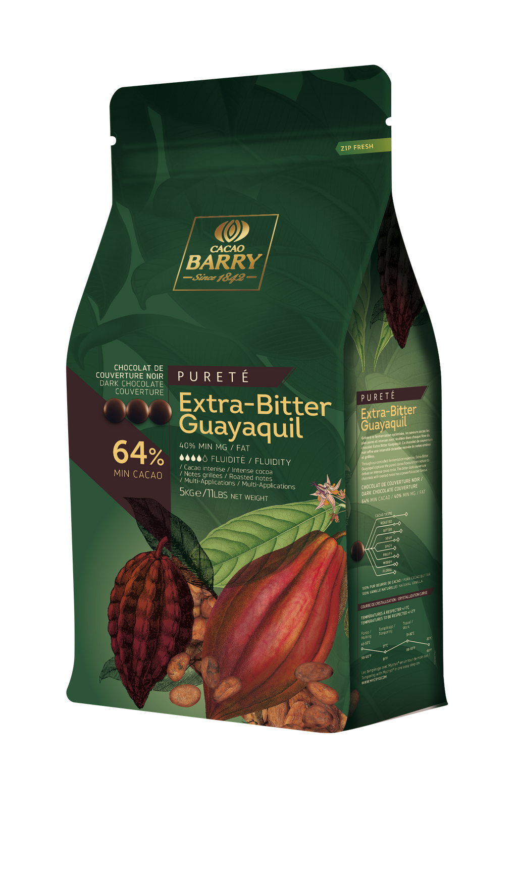 Extra Bitter Guayaquil 64% Pistoles: 11lb