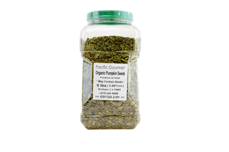 Pumpkin Seeds Hulled Organic: 5lbs
