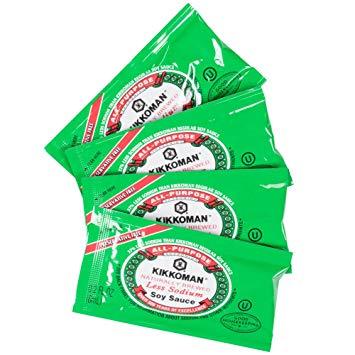 Soy Sauce Less Sodium Packets: 6ml