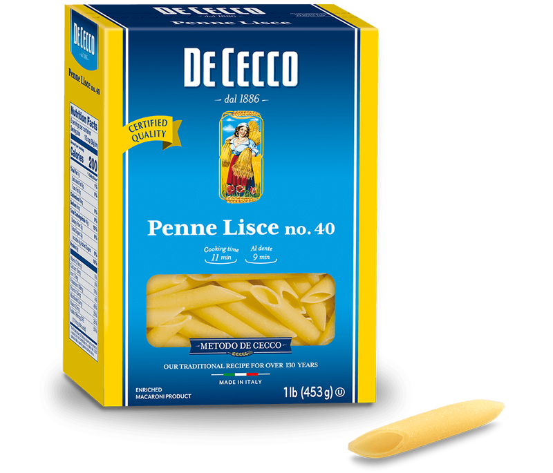Penne Lisce: 12 x 1lb Case