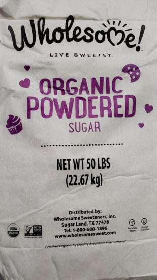 Powdered Sugar Organic 50 Lb