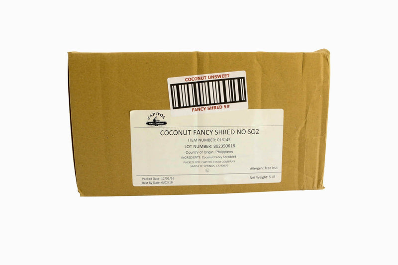 Coconut Unsweetened Shreds Organic: 5lbs