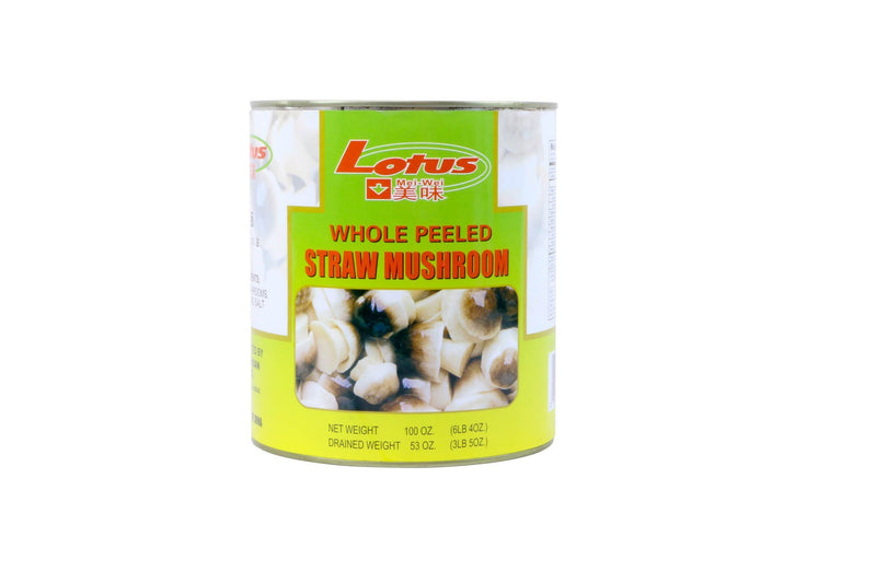 Straw Mushrooms Peeled In Brine: 68oz
