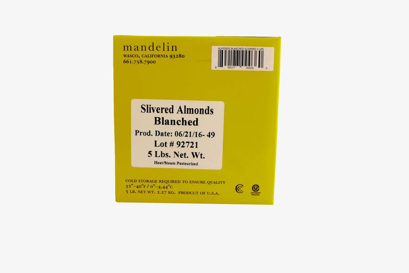 Almonds Slivered Blanched: 5lbs