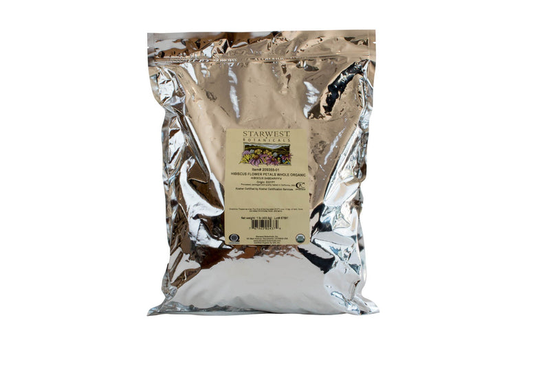 Hibiscus Flowers Organic: 1lb