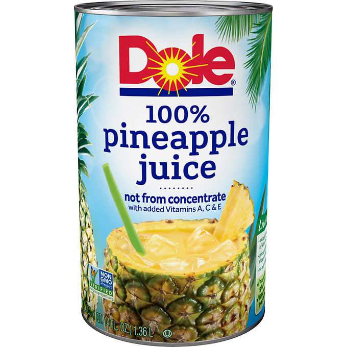 Pineapple Juice: 46oz
